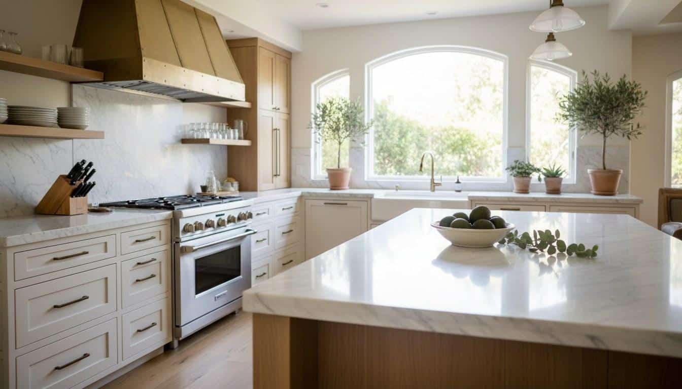 Luxury home inspection documents on granite countertop in Calabasas CA