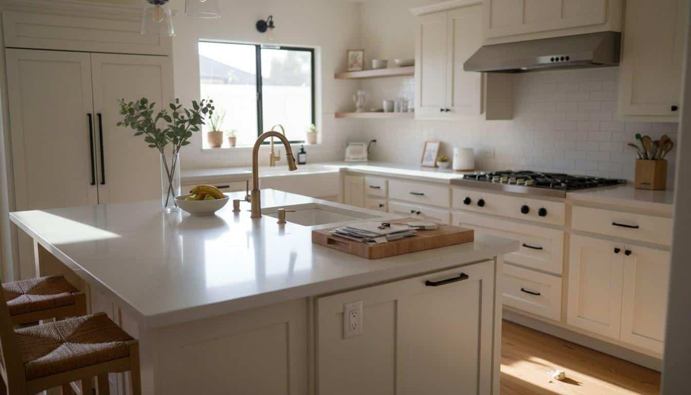Home sale closing documents and house key for Santa Clarita CA residential property transaction